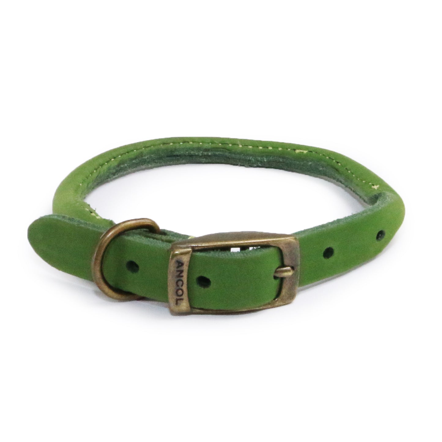 Timberwolf Leather Rolled Collar