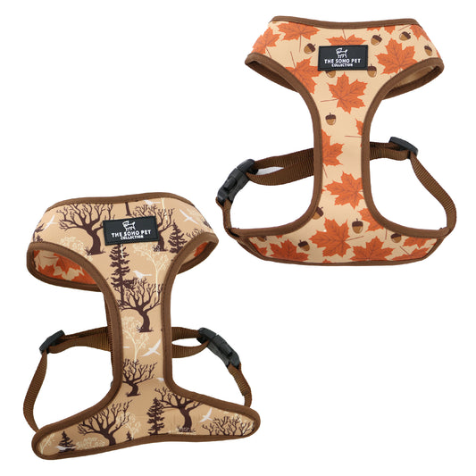 Soho Reversible Harness -Maple Leaf & Woodland