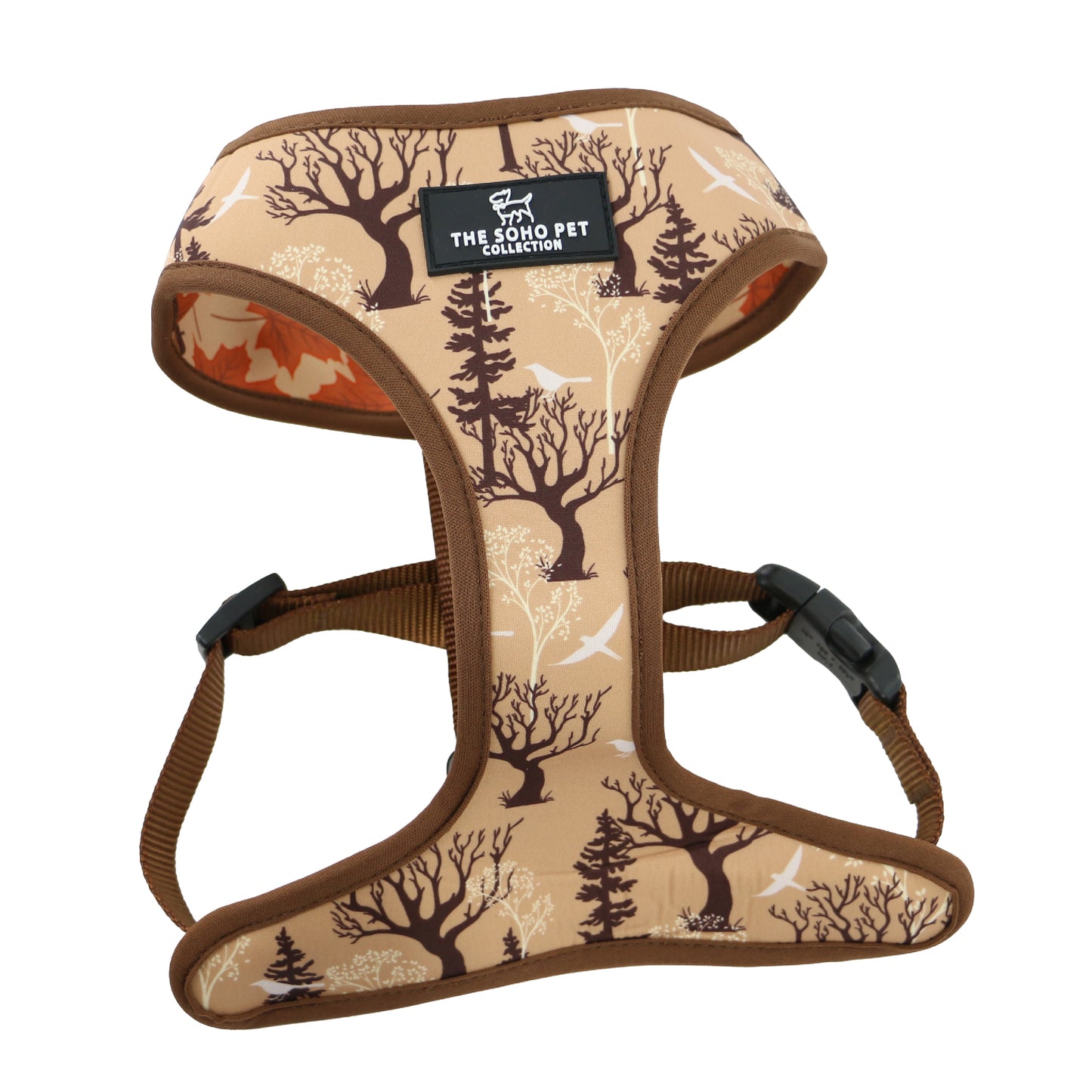 Soho Reversible Harness -Maple Leaf & Woodland