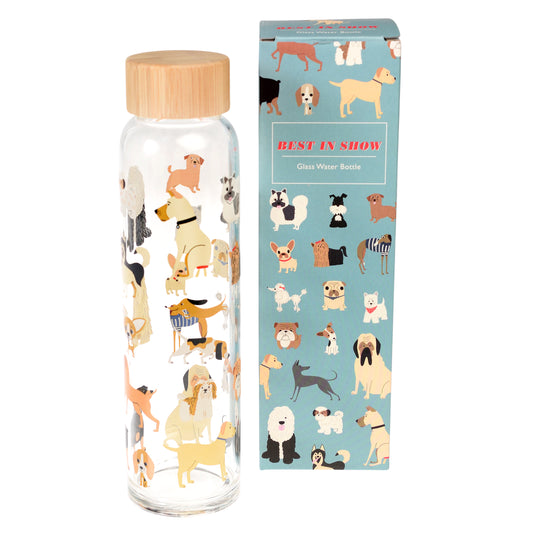 Glass Water Bottle - Dogs