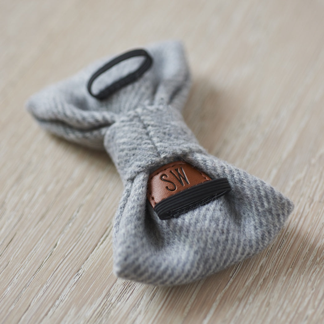 Tweed Bowtie - Grey