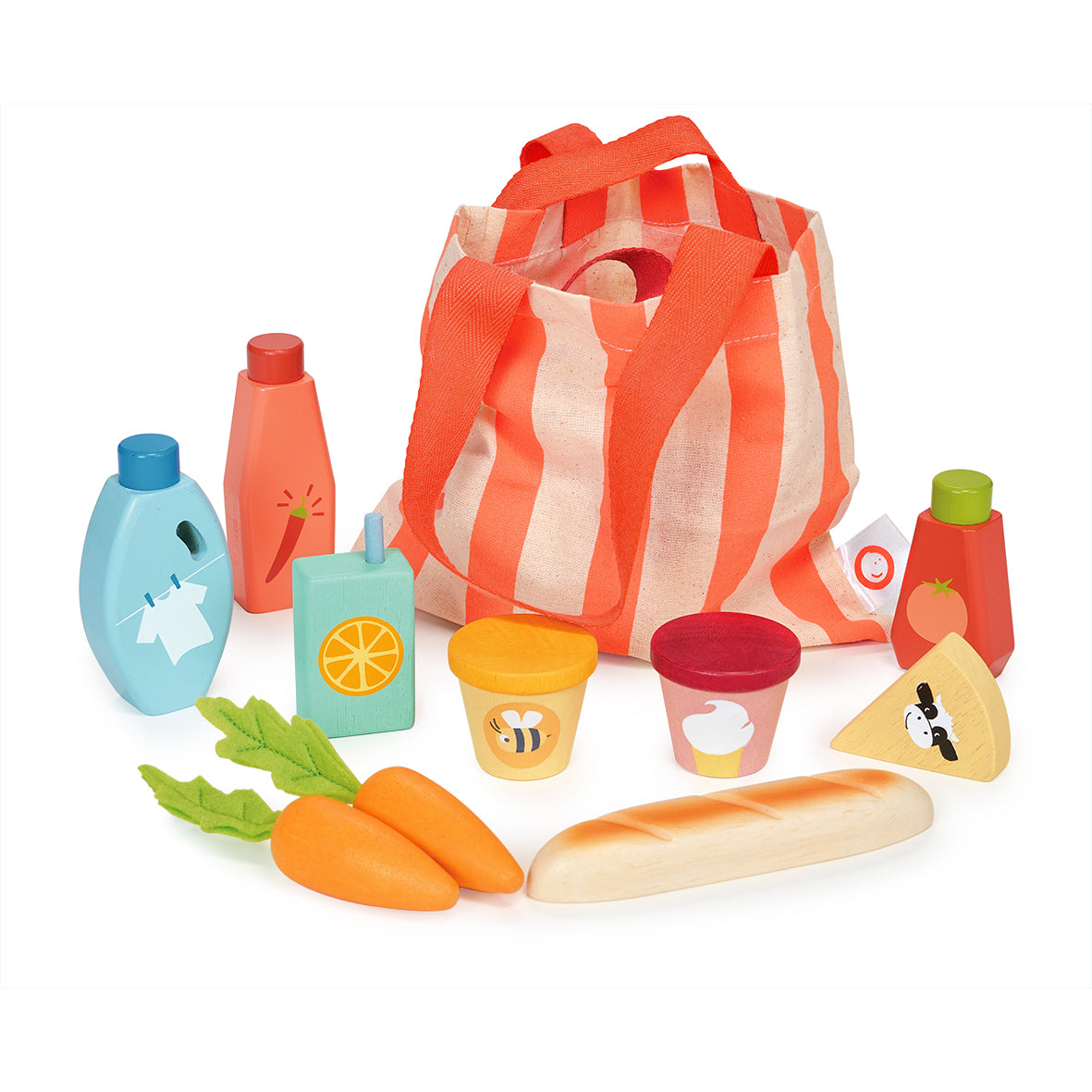 Wooden Play Set - Bargain Grocery Bag