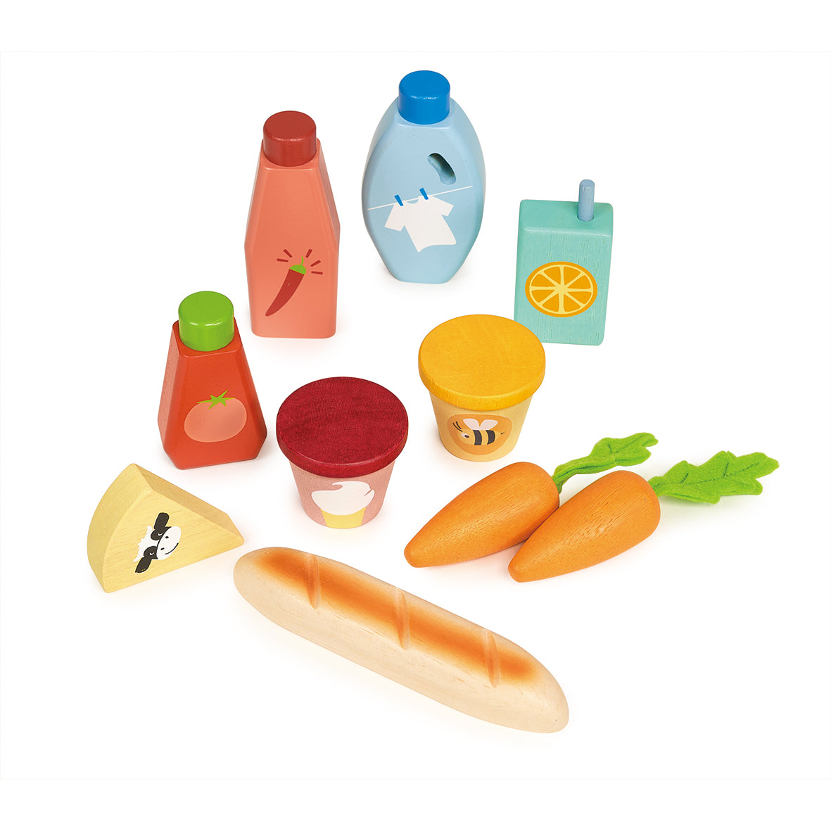 Wooden Play Set - Bargain Grocery Bag