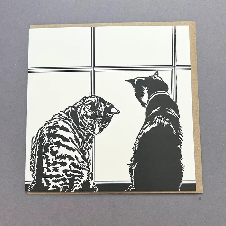 Luxury Cat Card - Window Time