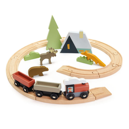 Wooden Play Set - Treetop Train Set