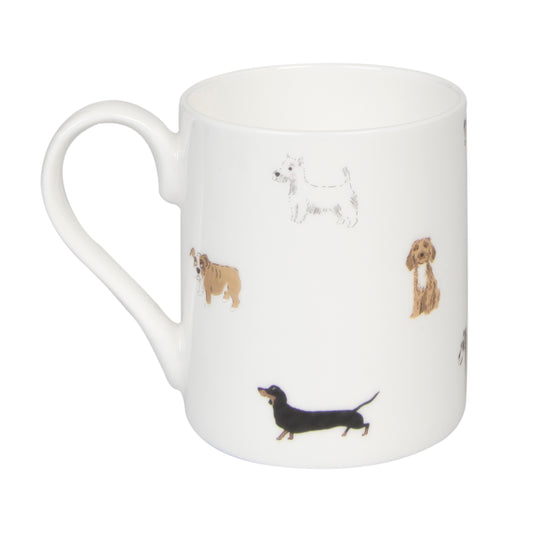 Bone China Mug - Dogs Fetch