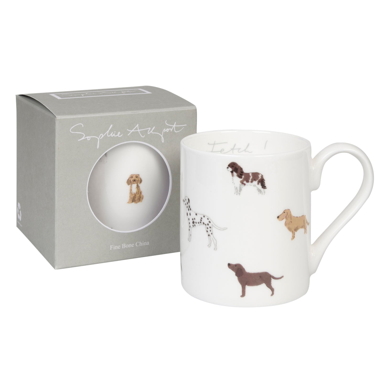 Bone China Mug - Dogs Fetch