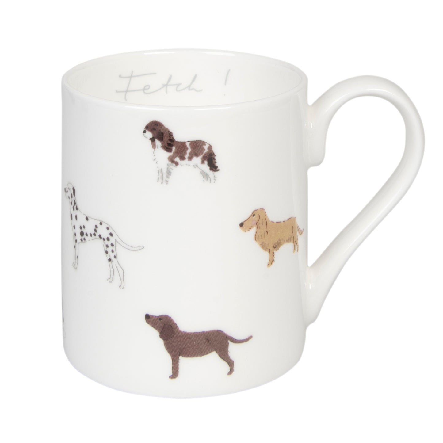 Bone China Mug - Dogs Fetch