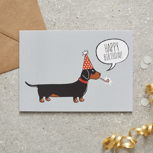 Happy Birthday Card - Dachshund