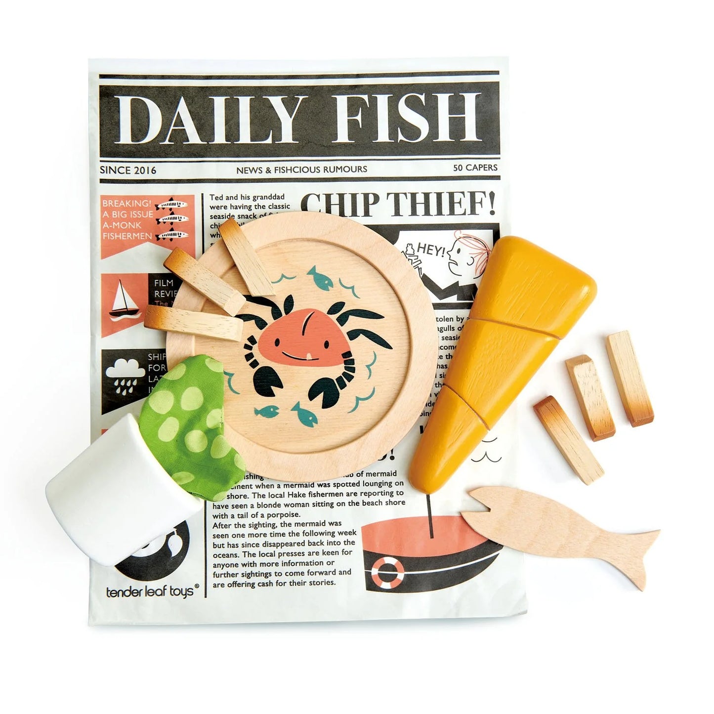 Wooden Play Set - Fish and Chips Supper