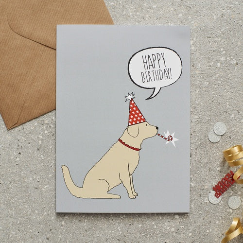 Happy Birthday Card - Golden Retriever