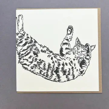 Luxury Cat Card - Time to Stretch