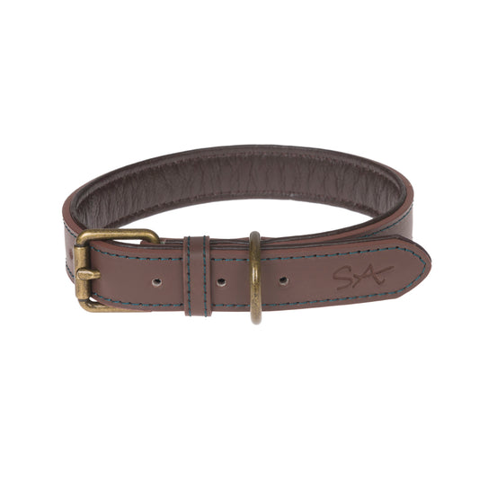 Dog Leather Collar - Woof